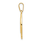 FJC Finejewelers 10 kt Yellow Gold Ichthus Fish Charm 25 x 8 mm