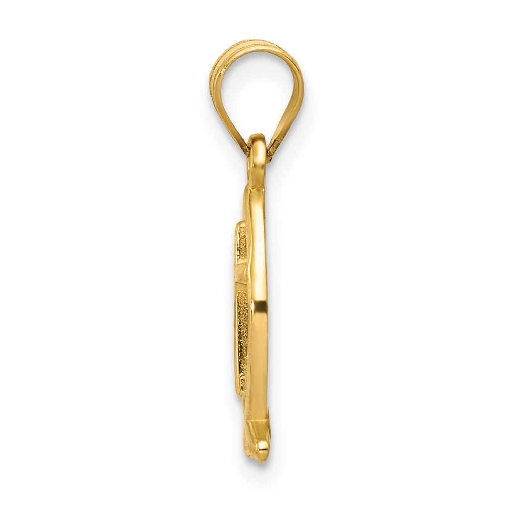 FJC Finejewelers 10 kt Yellow Gold Ichthus Fish Charm 21 x 7 mm