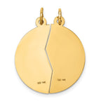 FJC Finejewelers 10 kt Yellow Gold Mizpah 2-piece Charm 29 x 23 mm
