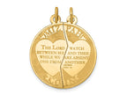 FJC Finejewelers 10 kt Yellow Gold Mizpah 2-piece Charm 29 x 23 mm