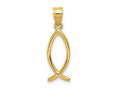 FJC Finejewelers 10 kt Yellow Gold Ichthus Fish Charm 23 x 6 mm