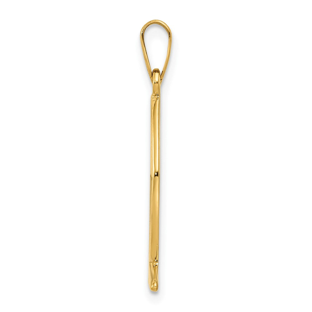 FJC Finejewelers 10 kt Yellow Gold Ichthus Fish Charm 26 x 9 mm
