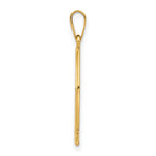 FJC Finejewelers 10 kt Yellow Gold Ichthus Fish Charm 26 x 9 mm
