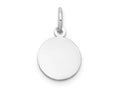 FJC Finejewelers 10 kt White Gold Plain .013 Gauge Circular Engravable Disc Charm 16 mm x 10 mm