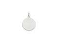 FJC Finejewelers 10 kt White Gold Personalized Plain .013 Gauge Circular Engravable Disc Charm 25 x 18 mm