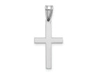 FJC Finejewelers 10 kt White Gold Themed Polished Cross Charm 26 mm x 11 mm