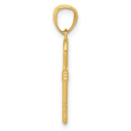 FJC Finejewelers 10 kt Yellow Gold Polished Heart Key Charm 23 x 7 mm