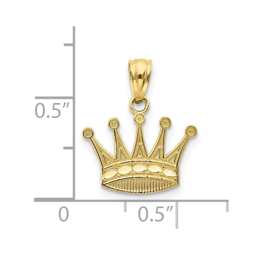 FJC Finejewelers 10 kt Yellow Gold Crown Charm 15 x 15 mm