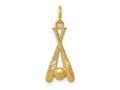 FJC Finejewelers 10 kt Yellow Gold Baseball Bats and Ball Charm 22 x 8 mm