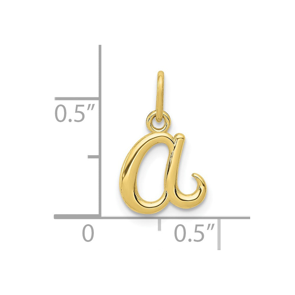 FJC Finejewelers 10 kt Yellow Gold Letter A Initial Charm 11 mm x 9 mm