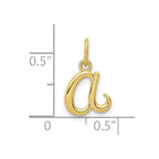 FJC Finejewelers 10 kt Yellow Gold Letter A Initial Charm 11 mm x 9 mm