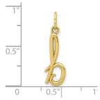 FJC Finejewelers 10 kt Yellow Gold Letter B Initial Charm 17 mm x 7 mm