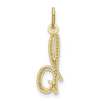FJC Finejewelers 10 kt Yellow Gold Letter B Initial Charm 17 mm x 7 mm