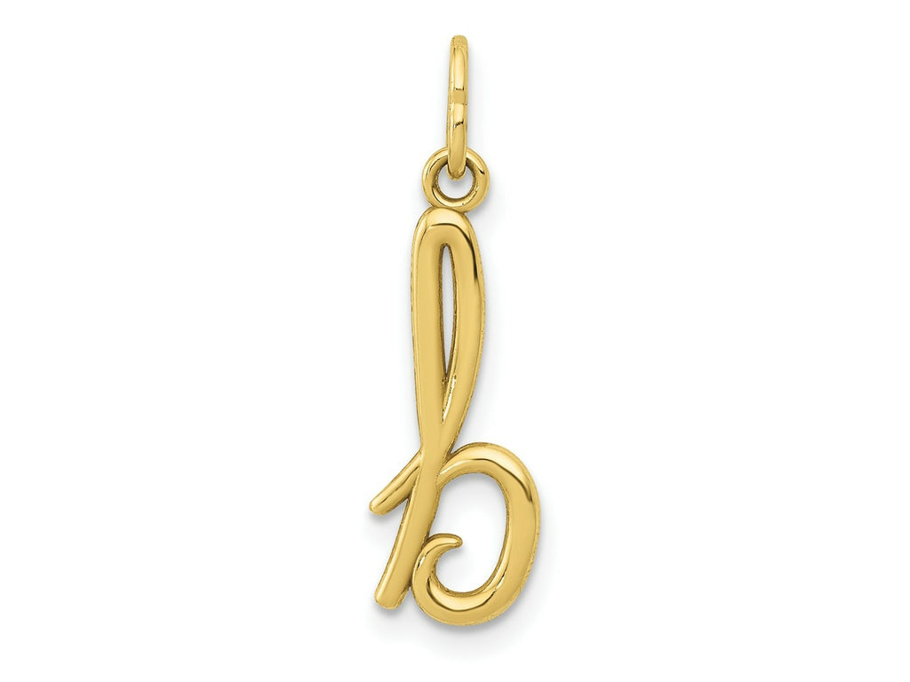 FJC Finejewelers 10 kt Yellow Gold Letter B Initial Charm 17 mm x 7 mm