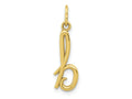 FJC Finejewelers 10 kt Yellow Gold Letter B Initial Charm 17 mm x 7 mm