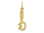 FJC Finejewelers 10 kt Yellow Gold Letter B Initial Charm 17 mm x 7 mm