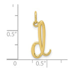 FJC Finejewelers 10 kt Yellow Gold Letter D Initial Charm