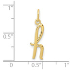 FJC Finejewelers 10 kt Yellow Gold Letter H Initial Charm