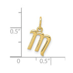 FJC Finejewelers 10 kt Yellow Gold Letter M Initial Charm