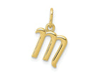 FJC Finejewelers 10 kt Yellow Gold Letter M Initial Charm