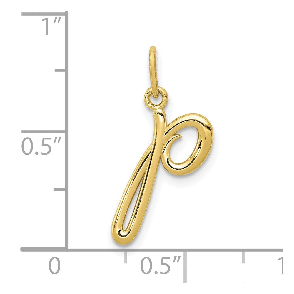 FJC Finejewelers 10 kt Yellow Gold Letter P Initial Charm