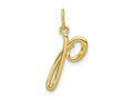 FJC Finejewelers 10 kt Yellow Gold Letter P Initial Charm