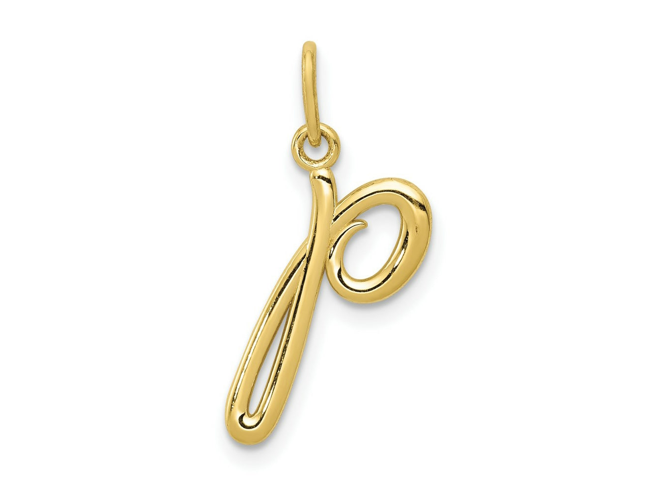 FJC Finejewelers 10 kt Yellow Gold Letter P Initial Charm