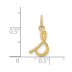 FJC Finejewelers 10 kt Yellow Gold Letter S Initial Charm