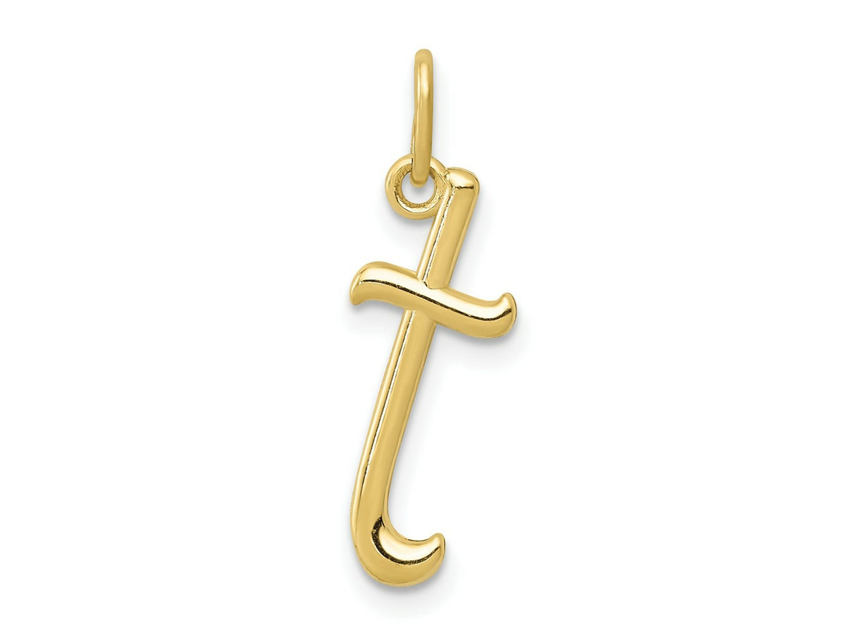 FJC Finejewelers 10 kt Yellow Gold Letter T Initial Charm
