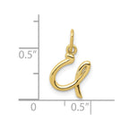 FJC Finejewelers 10 kt Yellow Gold Letter U Initial Charm