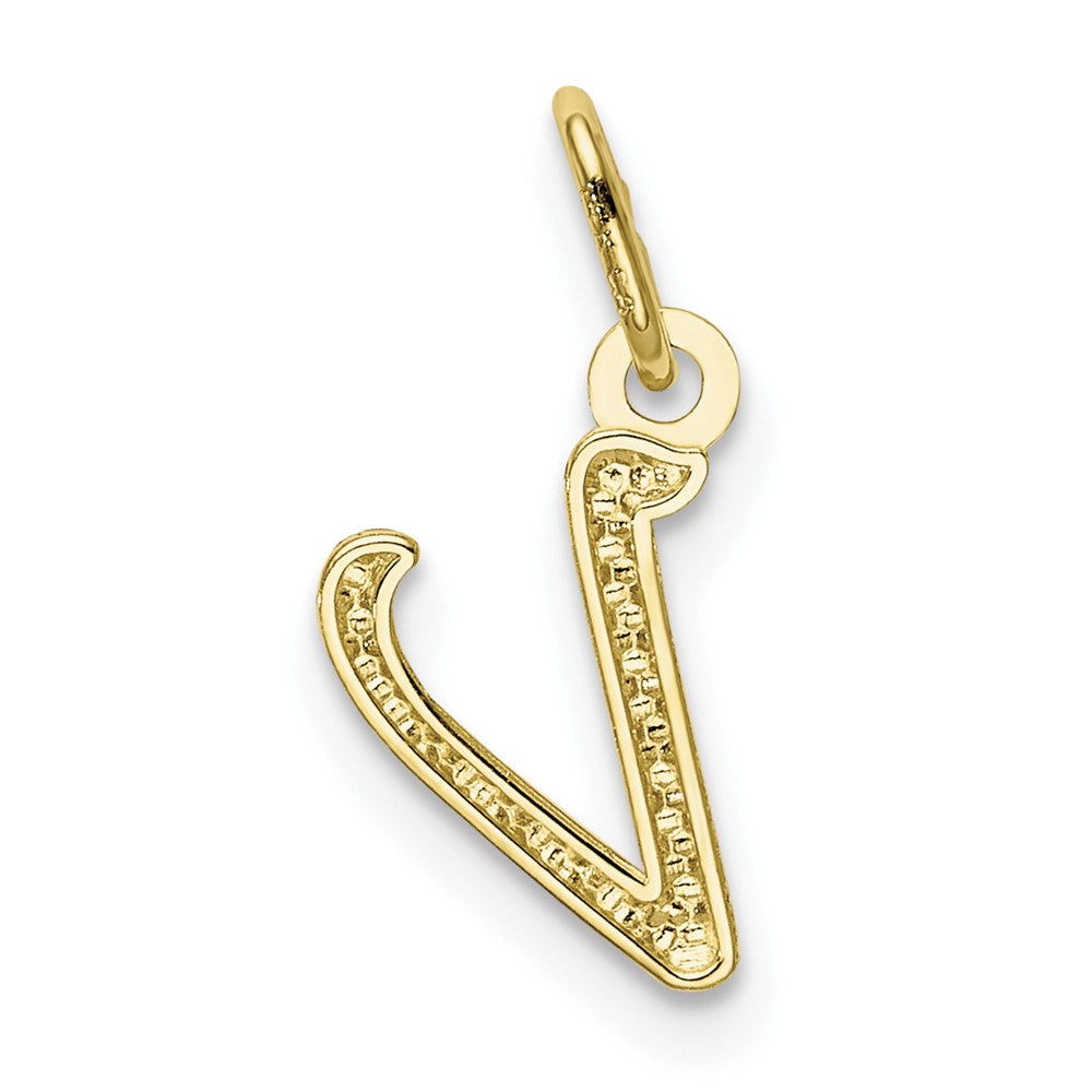 FJC Finejewelers 10 kt Yellow Gold Letter V Initial Charm