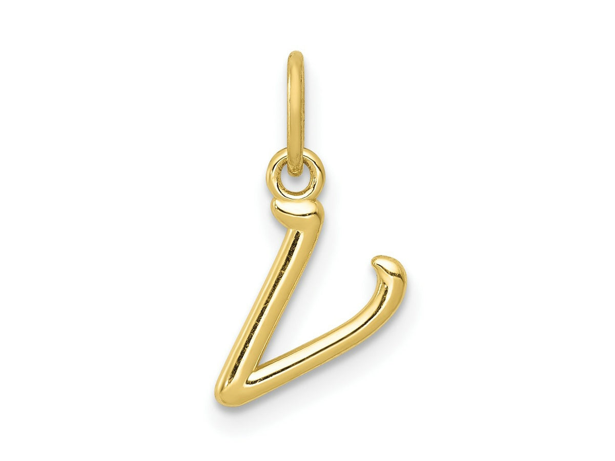 FJC Finejewelers 10 kt Yellow Gold Letter V Initial Charm