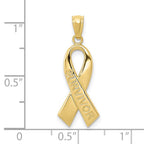 FJC Finejewelers 10 kt Yellow Gold Themed Polished Survivor Ribbon Charm