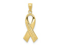 FJC Finejewelers 10 kt Yellow Gold Themed Polished Survivor Ribbon Charm