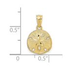 FJC Finejewelers 10 kt Yellow Gold Themed Polished and Textured Sand Dollar Charm