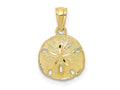 FJC Finejewelers 10 kt Yellow Gold Themed Polished and Textured Sand Dollar Charm