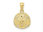 FJC Finejewelers 10 kt Yellow Gold Themed Polished and Textured Sand Dollar Charm