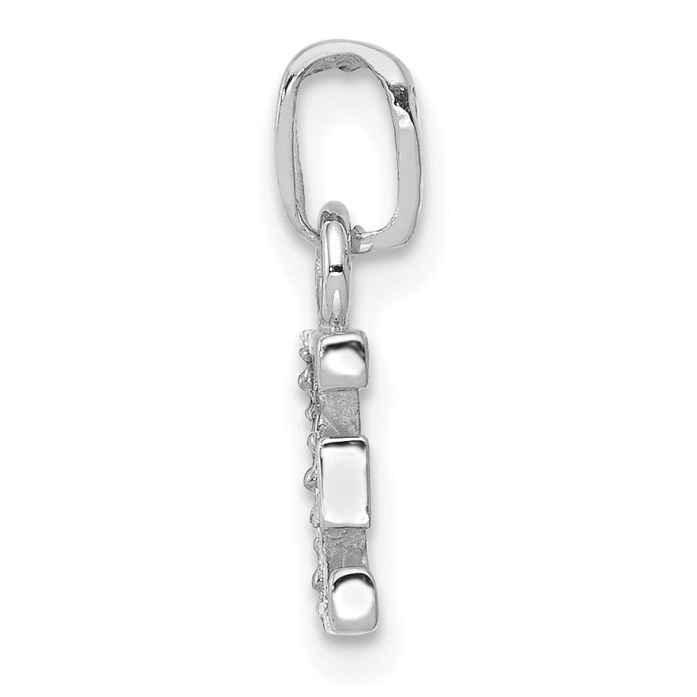 FJC Finejewelers 10 kt White Gold Initial E Charm 15 x 8 mm