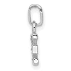 FJC Finejewelers 10 kt White Gold Initial E Charm 15 x 8 mm