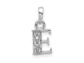 FJC Finejewelers 10 kt White Gold Initial E Charm 15 x 8 mm