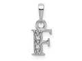 FJC Finejewelers 10 kt White Gold Initial F Charm 15 x 8 mm