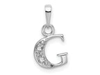 FJC Finejewelers 10 kt White Gold Initial G Charm 15 x 8 mm