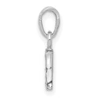 FJC Finejewelers 10 kt White Gold Initial I Charm 15 x 8 mm