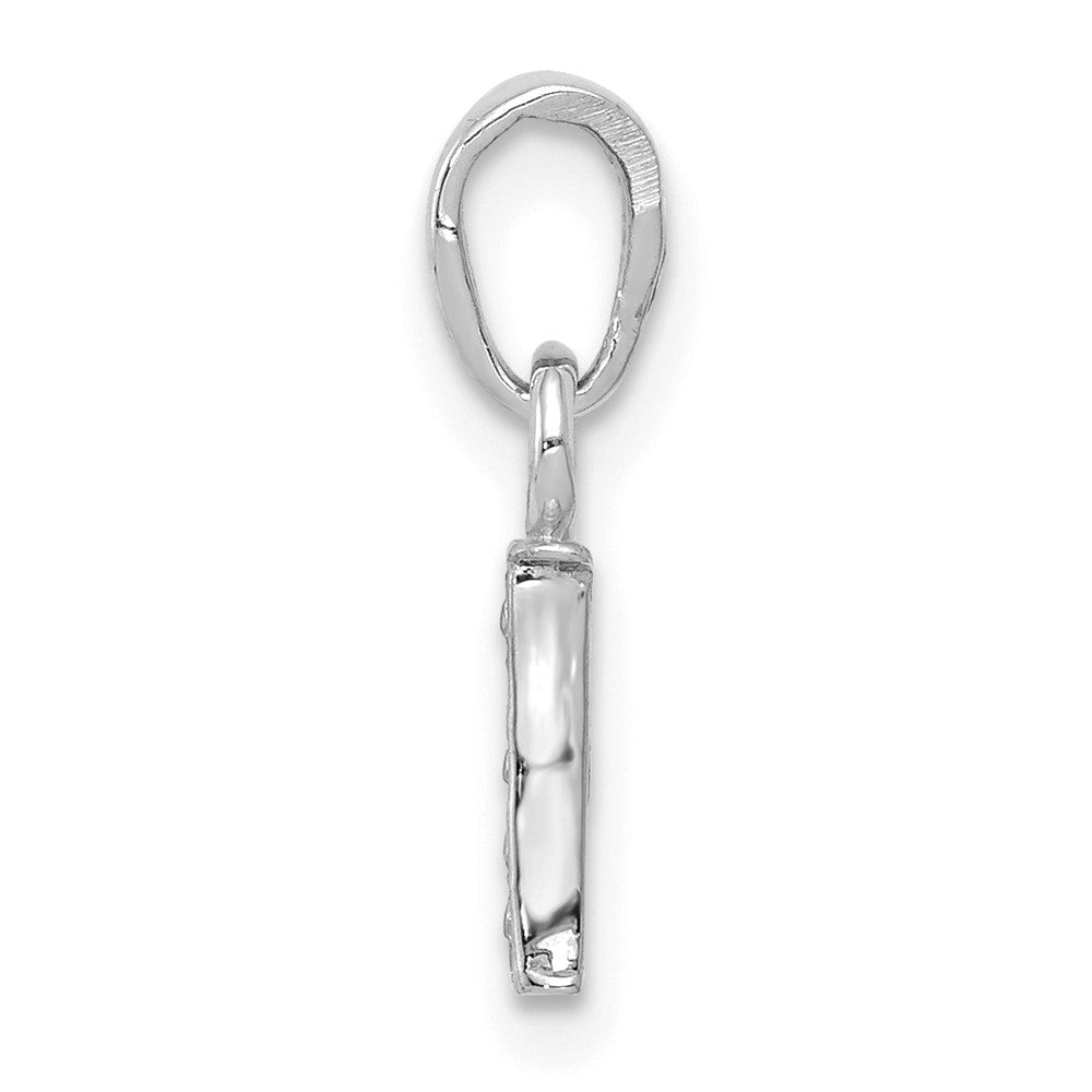 FJC Finejewelers 10 kt White Gold Initial I Charm 15 x 8 mm