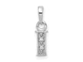 FJC Finejewelers 10 kt White Gold Initial I Charm 15 x 8 mm