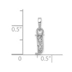 FJC Finejewelers 10 kt White Gold Initial J Charm 15 x 8 mm