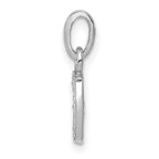 FJC Finejewelers 10 kt White Gold Initial J Charm 15 x 8 mm