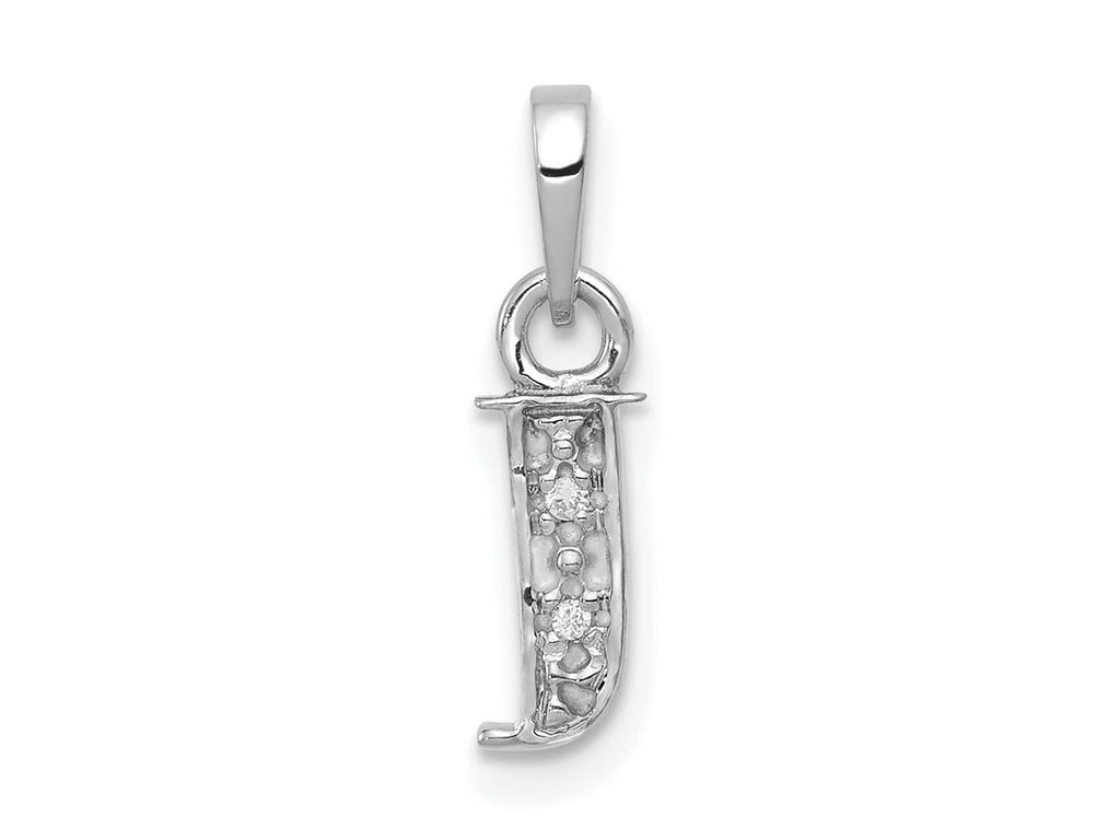 FJC Finejewelers 10 kt White Gold Initial J Charm 15 x 8 mm