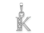 FJC Finejewelers 10 kt White Gold Initial K Charm 15 x 8 mm