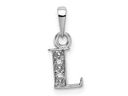 FJC Finejewelers 10 kt White Gold Initial L Charm 15 x 8 mm